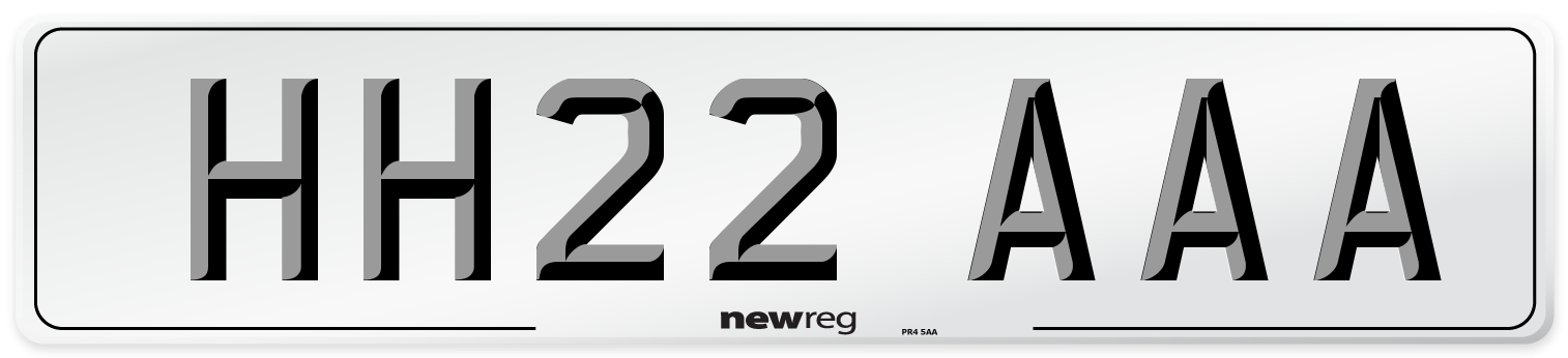 HH22 AAA Number Plate from New Reg
